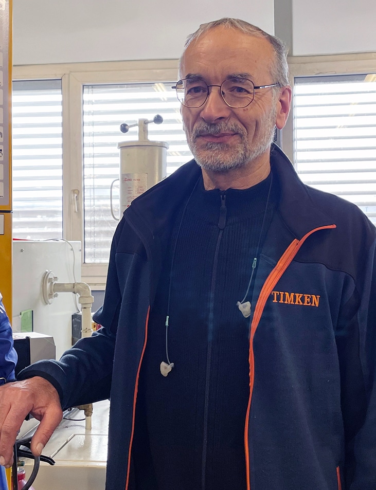 Xavier Lenormand, manager of quality and environmental, health and safety at Timken’s plant in Colmar, France.