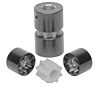 MSF Series - Mini Soft Set Screw Style Coupling Hubs w/o Keyway - Metric